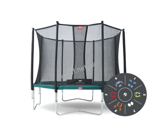 Батут Favorit 430 Tattoo + сітка Comfort