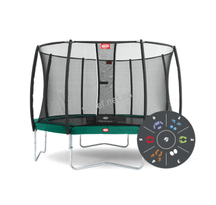 Комплект Батут Berg Favorit 430 Tattoo + сетка Safety Net Deluxe